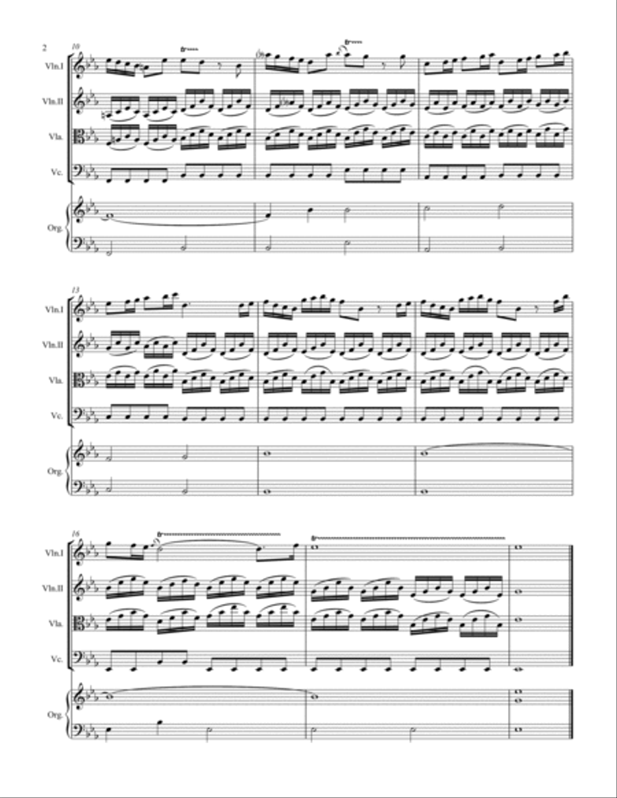 Vivaldi – L’inverno “Winter” 2. Largo from The Four Seasons - (for String Quartet) String Quartet scores gallery preview page 3