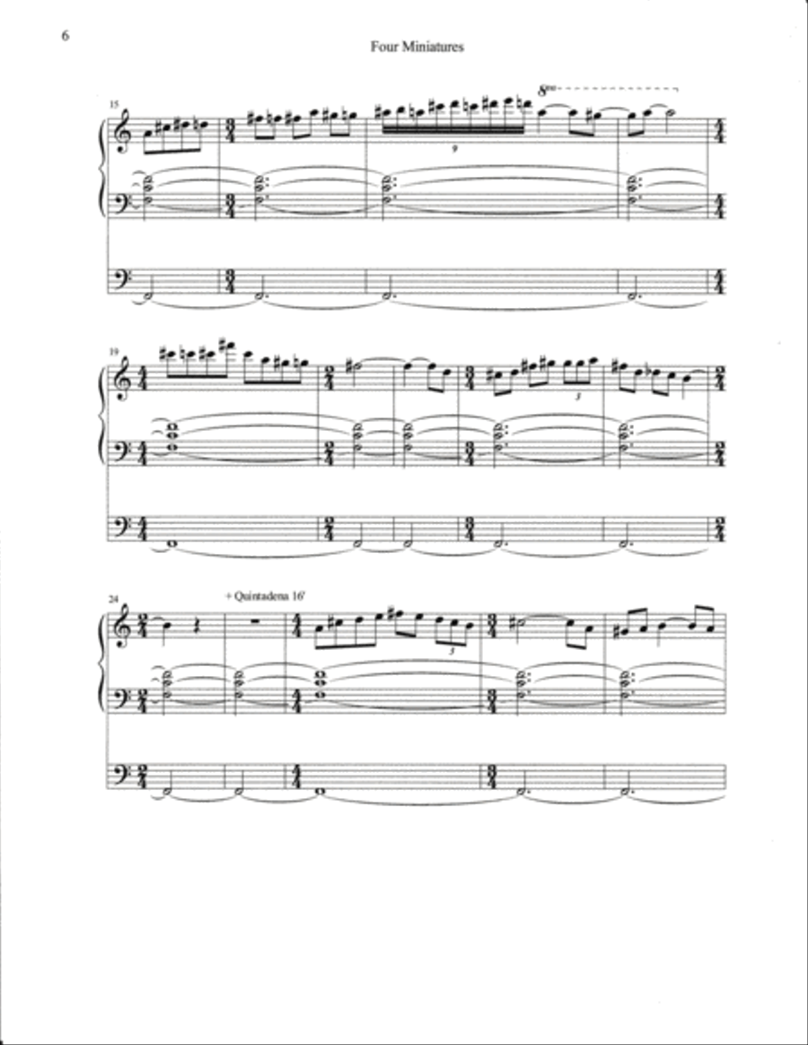 Four Miniatures (for Organ) image number null