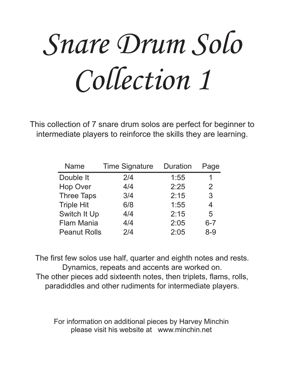 Snare Drum Solo Collection 1 Snare Drum scores gallery preview page 2