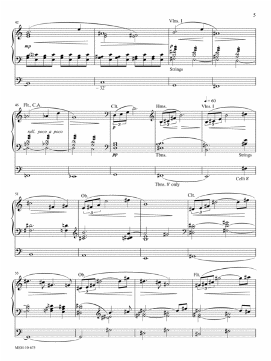 The Walk to the Paradise Garden: Intermezzo from A Village Romeo and Juliet Organ scores gallery preview page 5