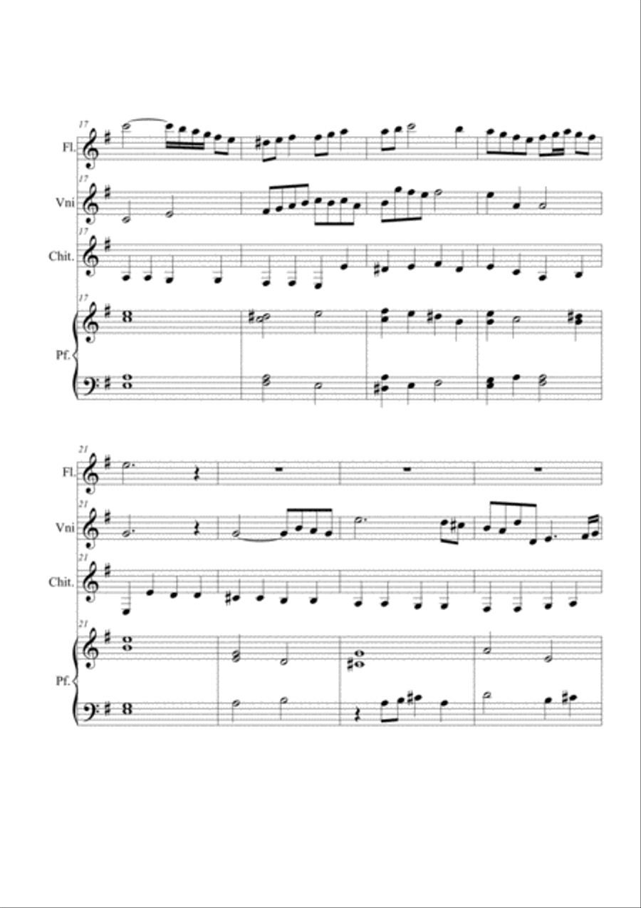 Aria sulla IV corda. Quartet Small Ensemble scores gallery preview page 3