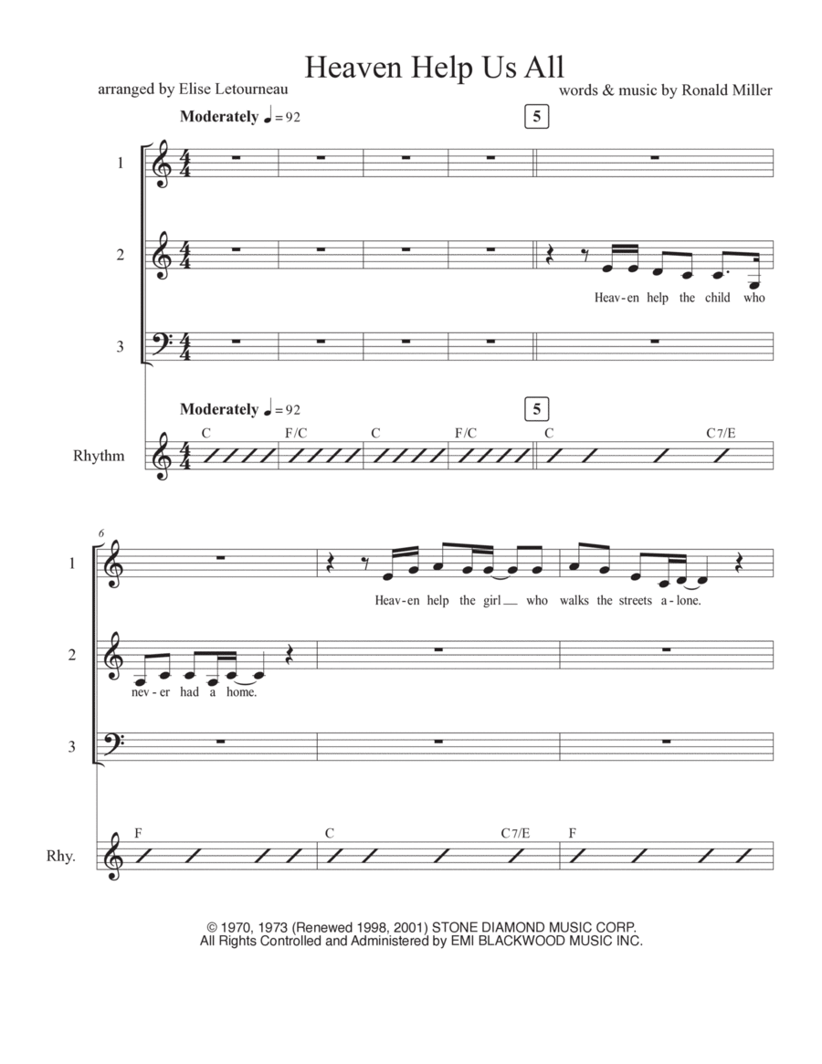 Heaven Help Us All 3-Part scores gallery preview page 1