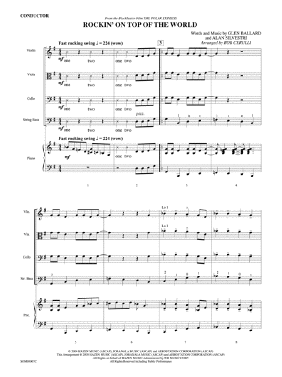 Rockin' on Top of the World (from The Polar Express) String Orchestra scores gallery preview page 2