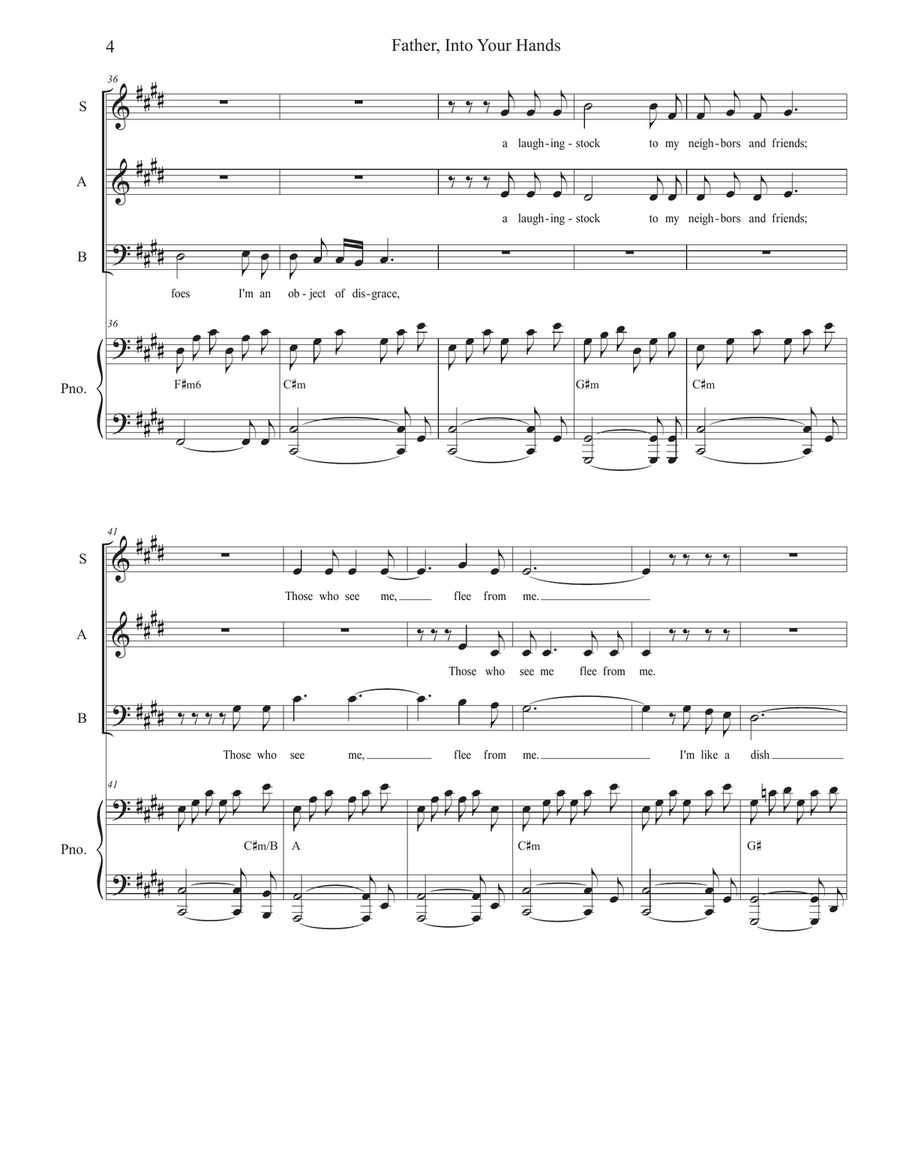 Father, Into Your Hands (SAB) 3-Part scores gallery preview page 4