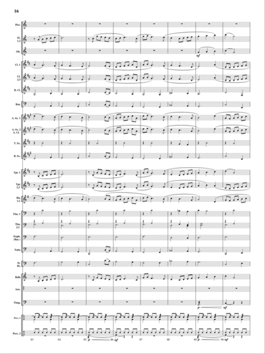 On Wings of Magic Concert Band scores gallery preview page 15