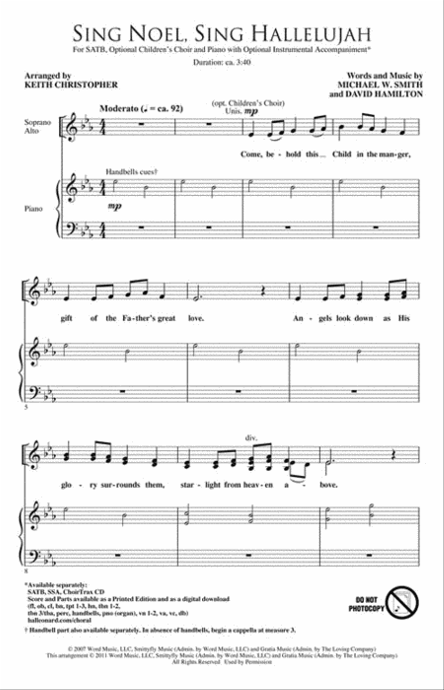 Sing Noel, Sing Hallelujah 4-Part scores gallery preview page 2