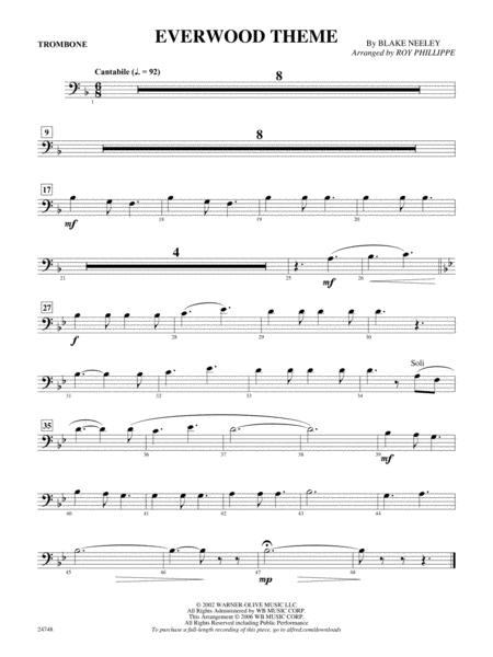 Everwood Theme: 1st Trombone