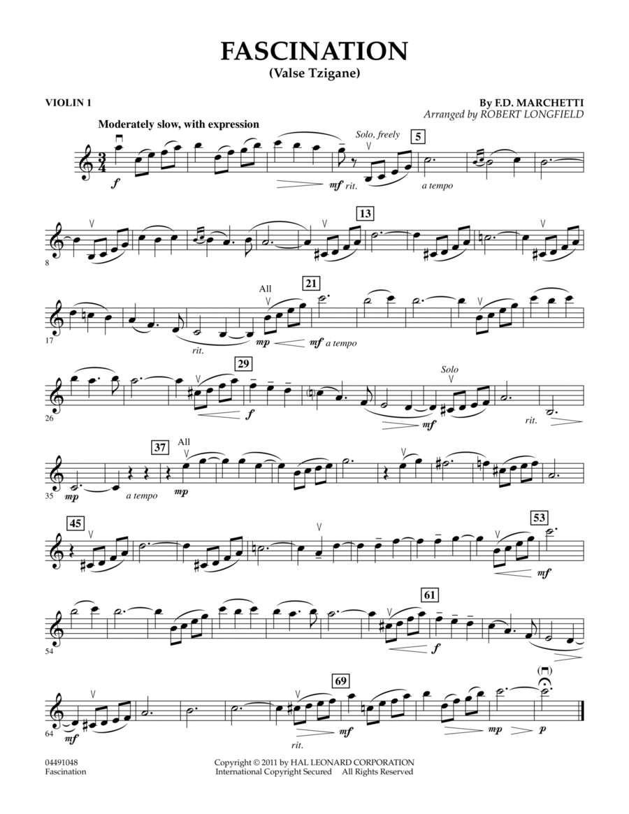 Fascination (Valse Tzigane) - Violin 1