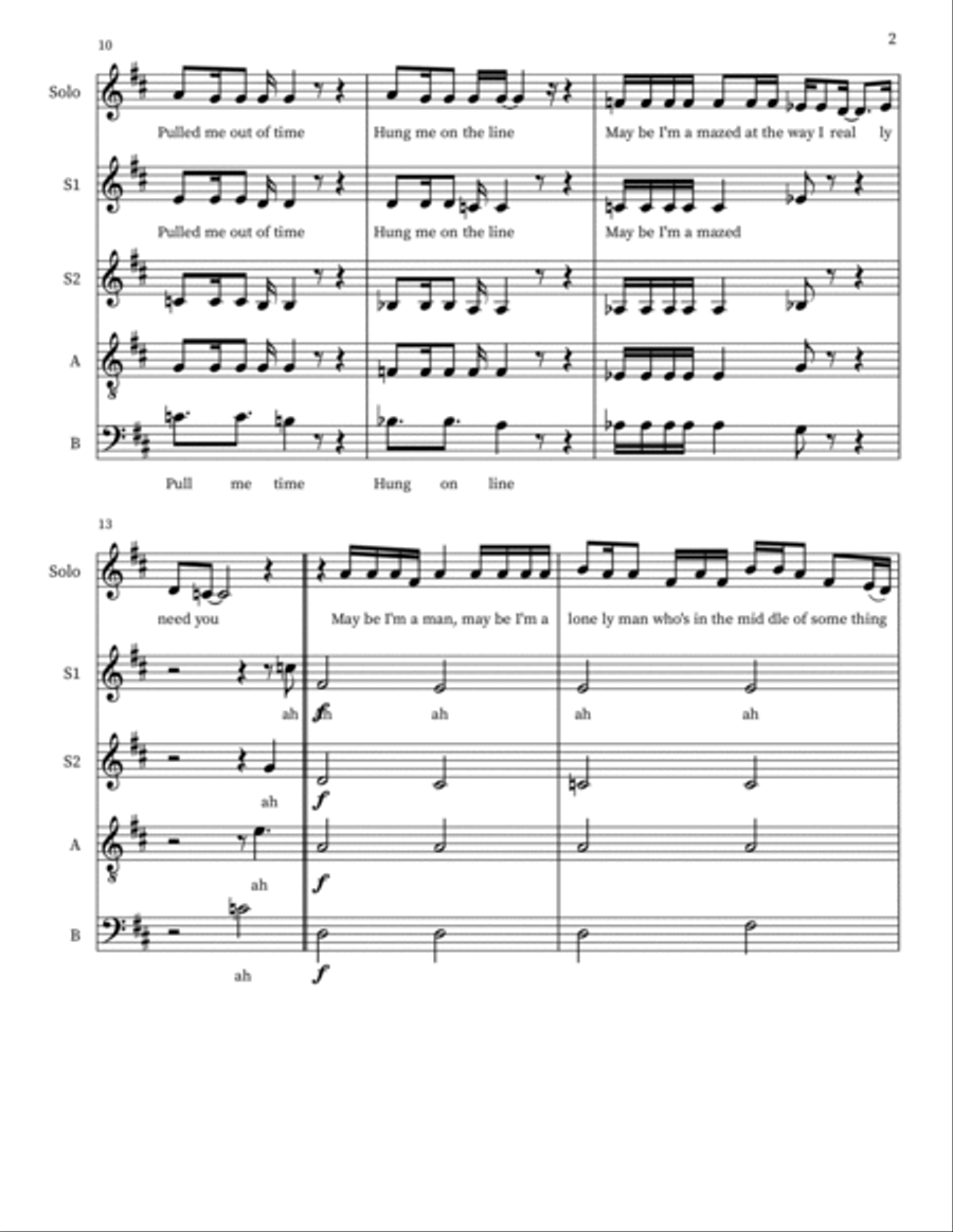 Maybe I'm Amazed 4-Part scores gallery preview page 2