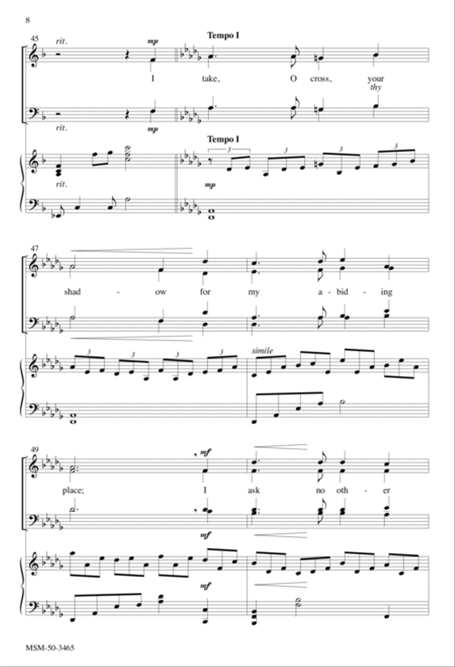 Beneath the Cross of Jesus 4-Part scores gallery preview page 8