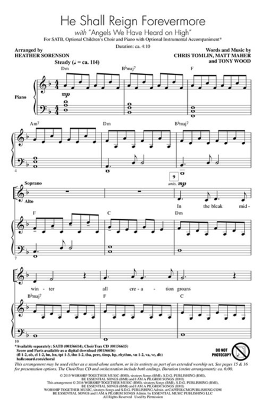 He Shall Reign Forevermore 4-Part scores gallery preview page 2