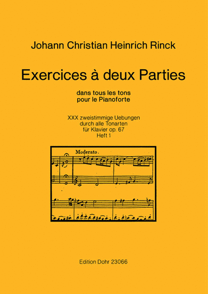 Exercices à deux Parties, Heft 1 op. 67,1-16 -dans tous les tons pour le Pianoforte- (30 zweistimmige Übungen durch alle Tonarten)