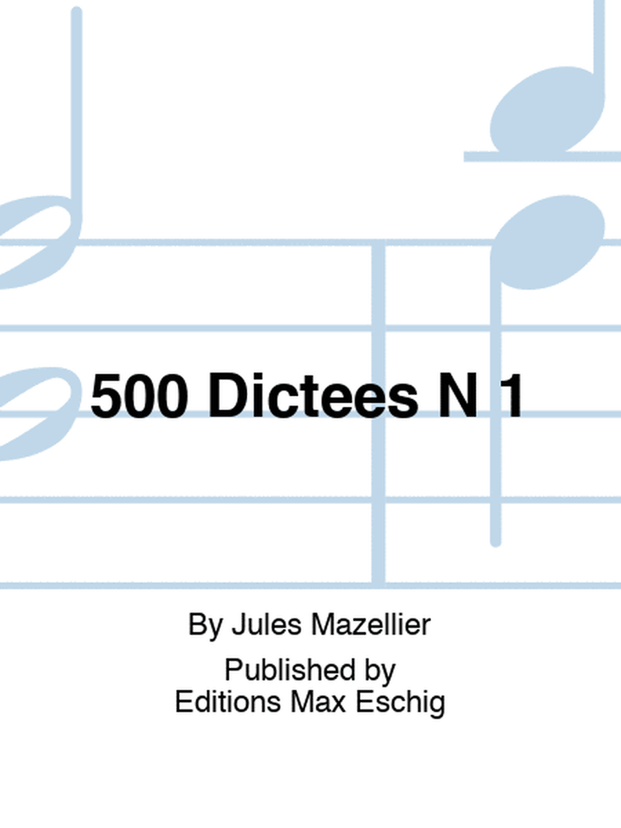 500 Dictees N 1