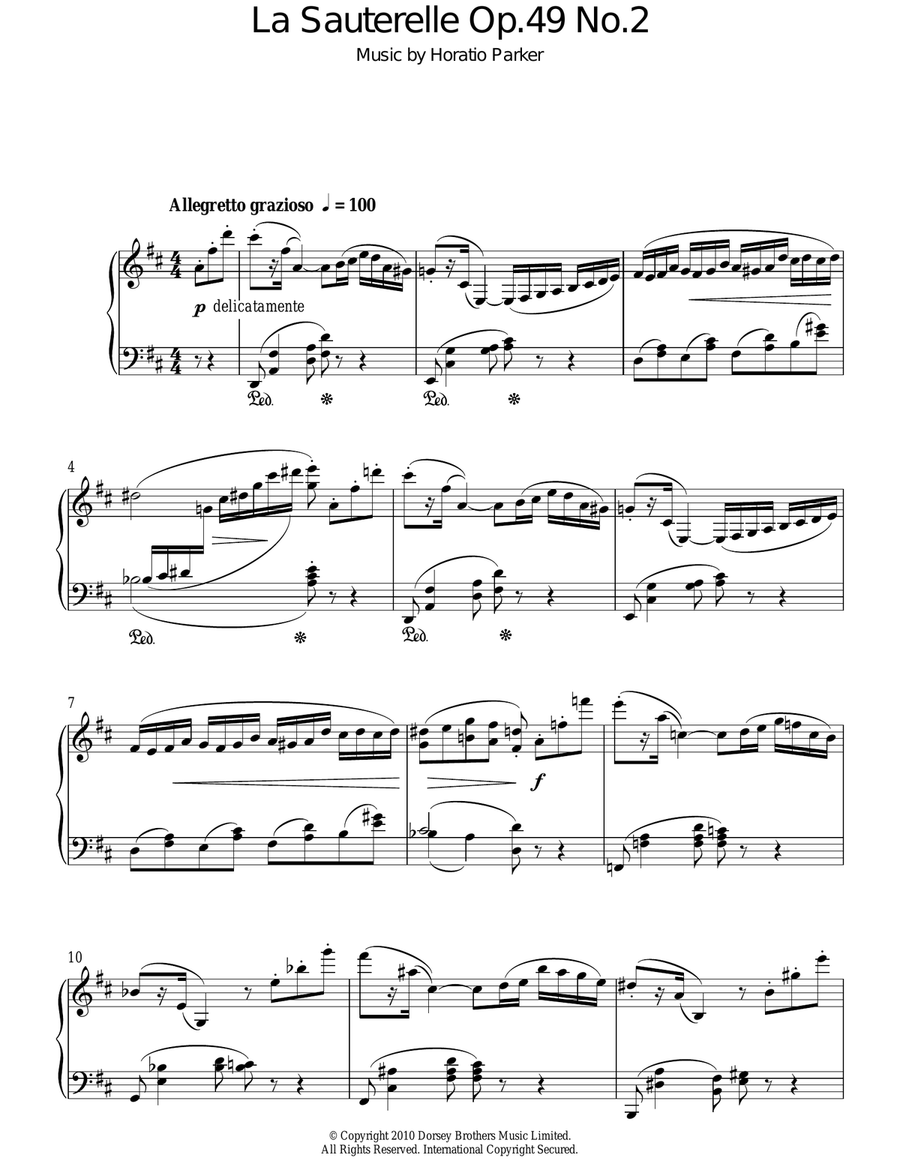 La Sauterelle Op. 49 No. 2 Piano Solo scores gallery preview page 1