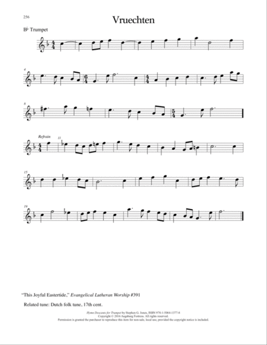 Hymn Descants for Trumpet C Trumpet scores gallery preview page 257