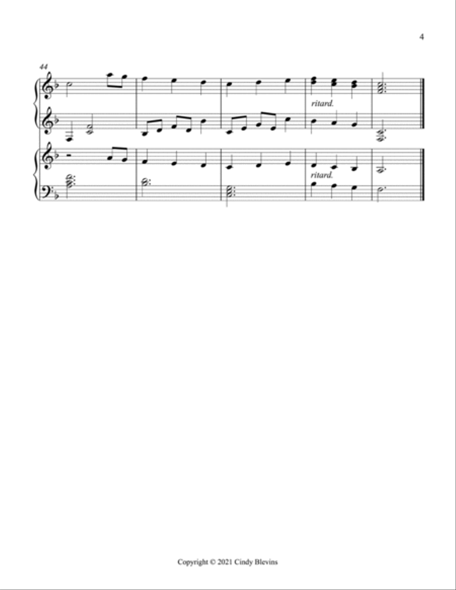 Come, Thou Fount Of Every Blessing, Harp and Piano Duet Harp scores gallery preview page 5