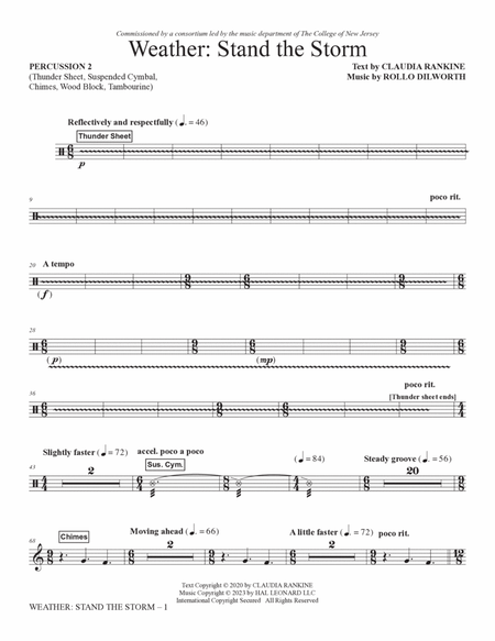 Weather: Stand The Storm (Rhythm Ensemble) - Percussion 2
