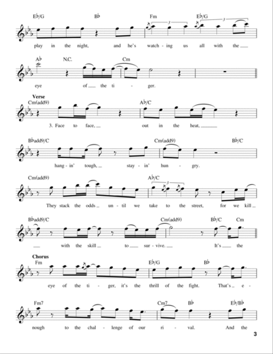 Eye Of The Tiger Eye Of The Tiger Voice scores gallery preview page 3