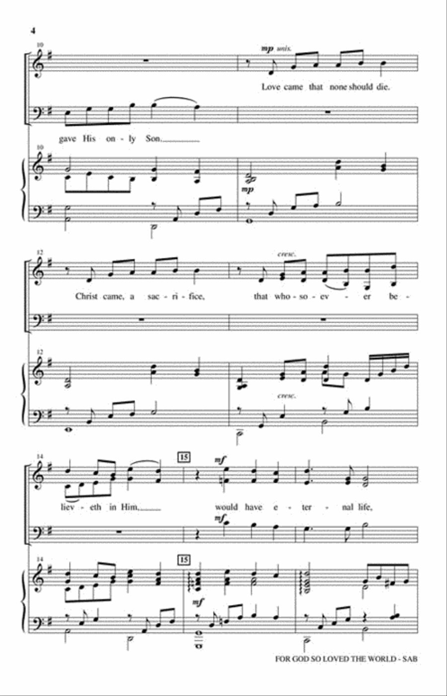 For God So Loved the World 3-Part scores gallery preview page 3