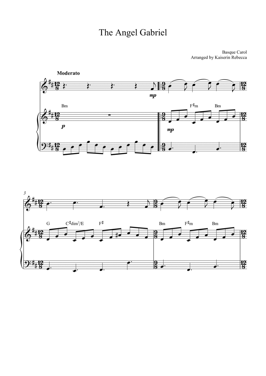 The Angel Gabriel The Angel Gabriel Violin Solo scores gallery preview page 1
