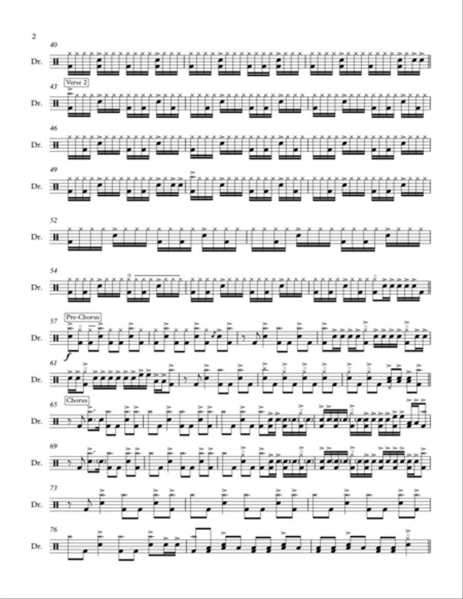 Everlong Drum Set scores gallery preview page 2