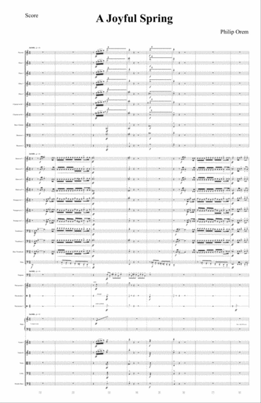 A Joyful Spring - score and parts Full Orchestra scores gallery preview page 3