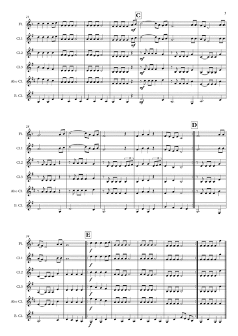 Yellow Submarine Woodwind Ensemble scores gallery preview page 3
