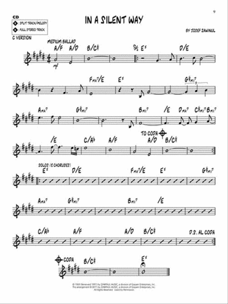 Joe Zawinul C Instrument scores gallery preview page 4