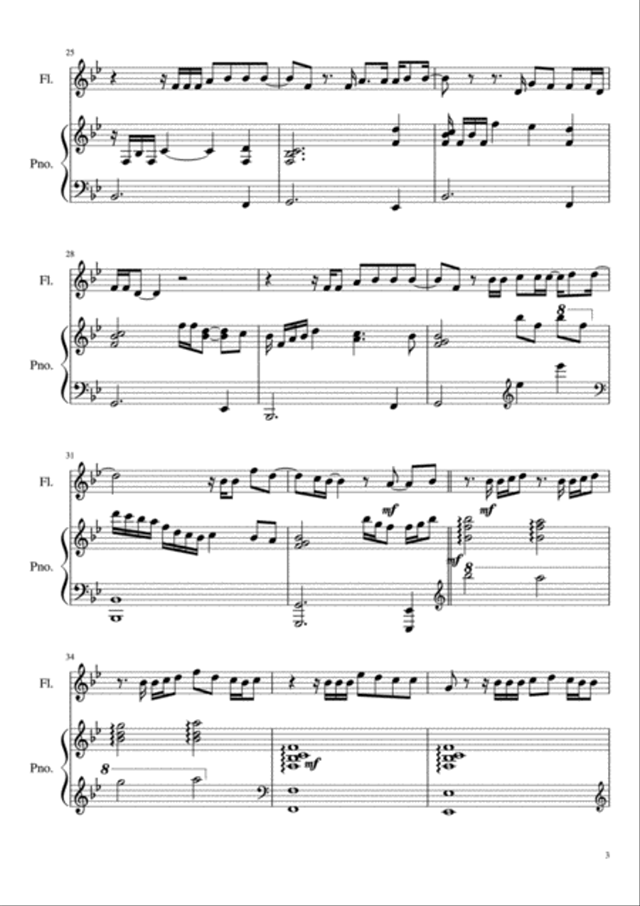 Lego House Flute Solo scores gallery preview page 3