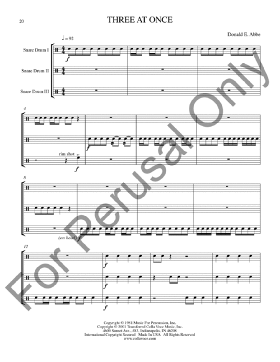 Ten Elementary Percussion Ensembles Percussion Ensemble scores gallery preview page 21
