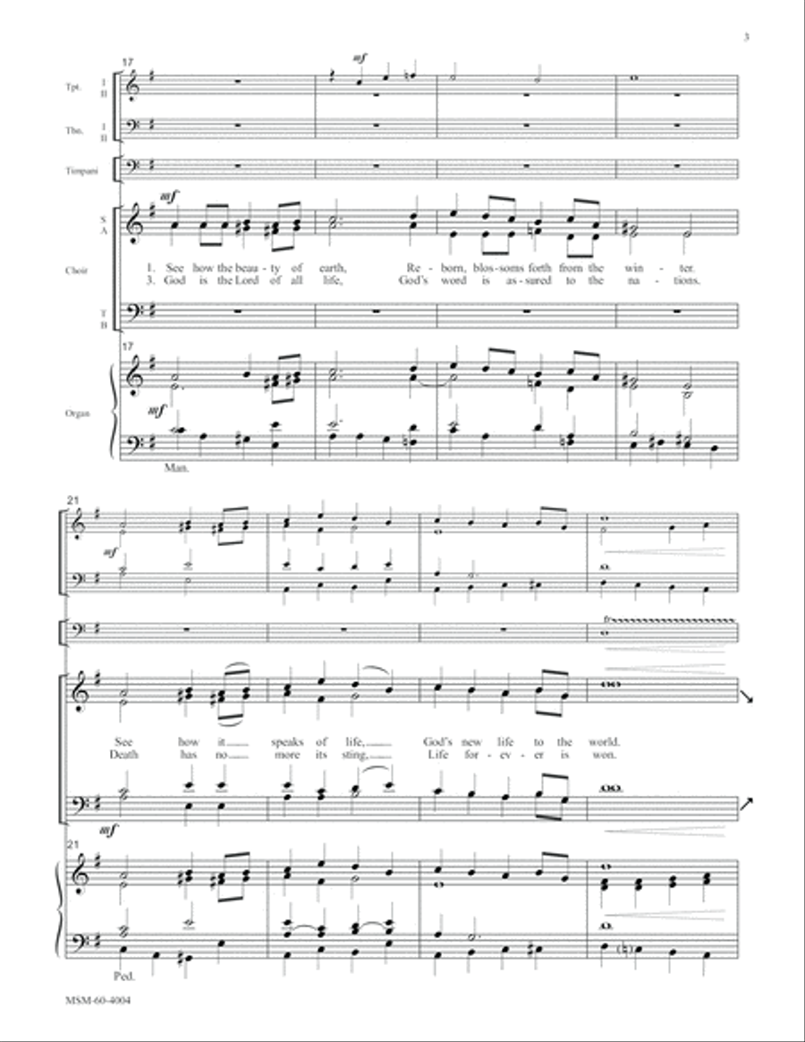 Hail Thee, Festival Day Hail Thee, Festival Day Choir scores gallery preview page 3