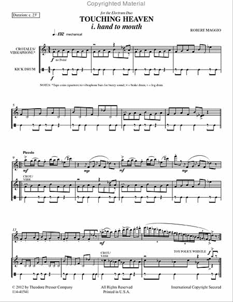 Touching Heaven Touching Heaven Chamber Music scores gallery preview page 2