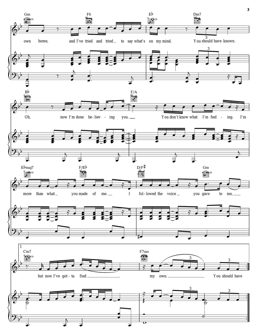 Listen (from Dreamgirls) Listen (from Dreamgirls) Piano, Vocal, Guitar scores gallery preview page 3