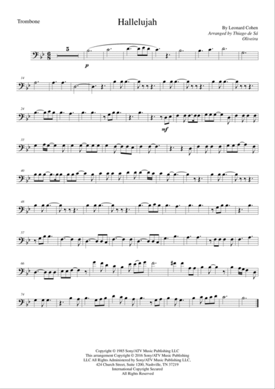 Hallelujah Hallelujah Brass Ensemble scores gallery preview page 4