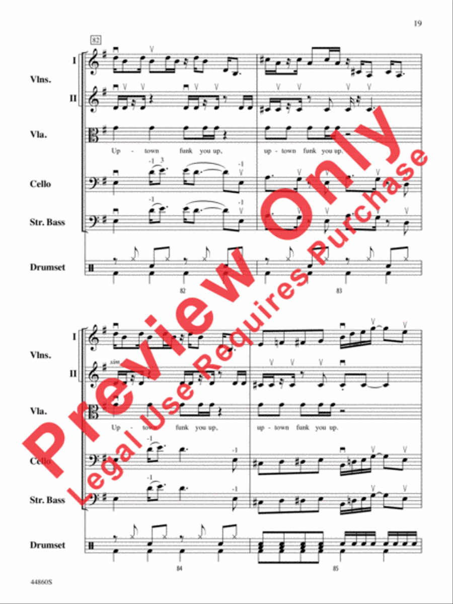 Uptown Funk Uptown Funk String Orchestra scores gallery preview page 20