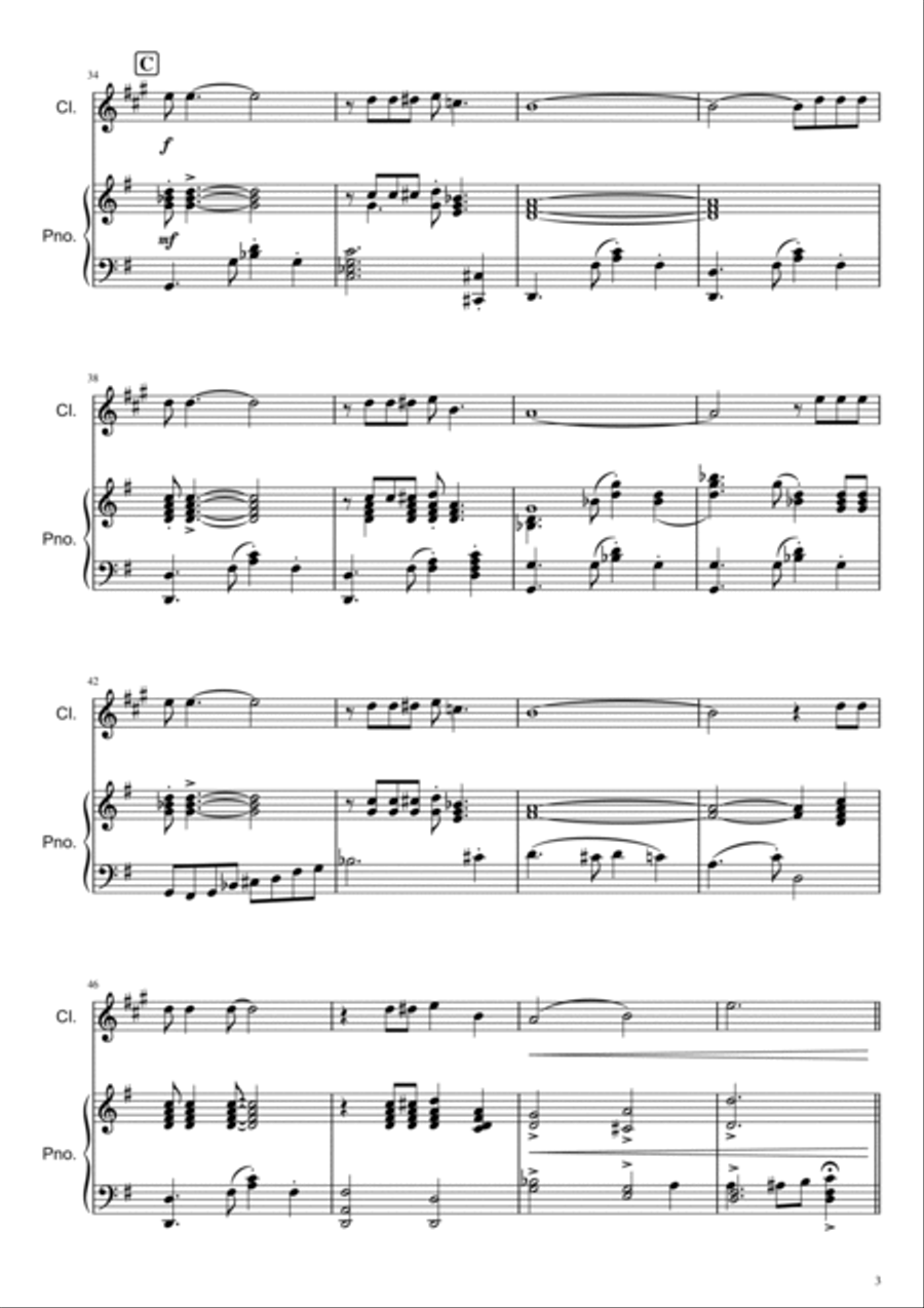 St. Louis Blues - Clarinet B-Flat Clarinet scores gallery preview page 3
