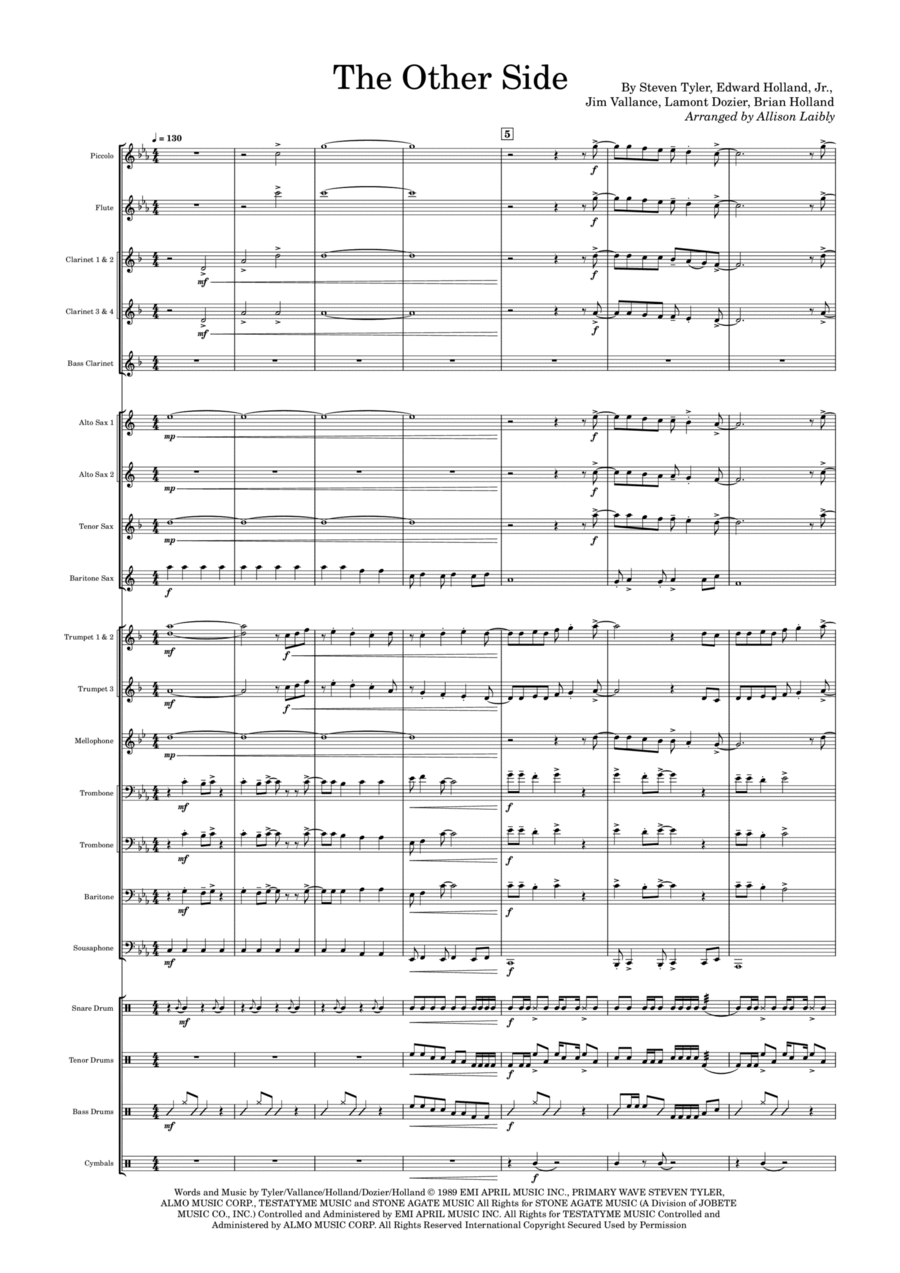 The Other Side Marching Band scores gallery preview page 1