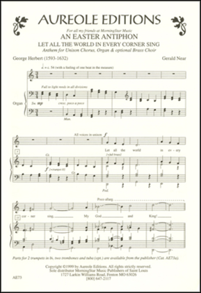 Book cover for An Easter Antiphon (Choral Score)