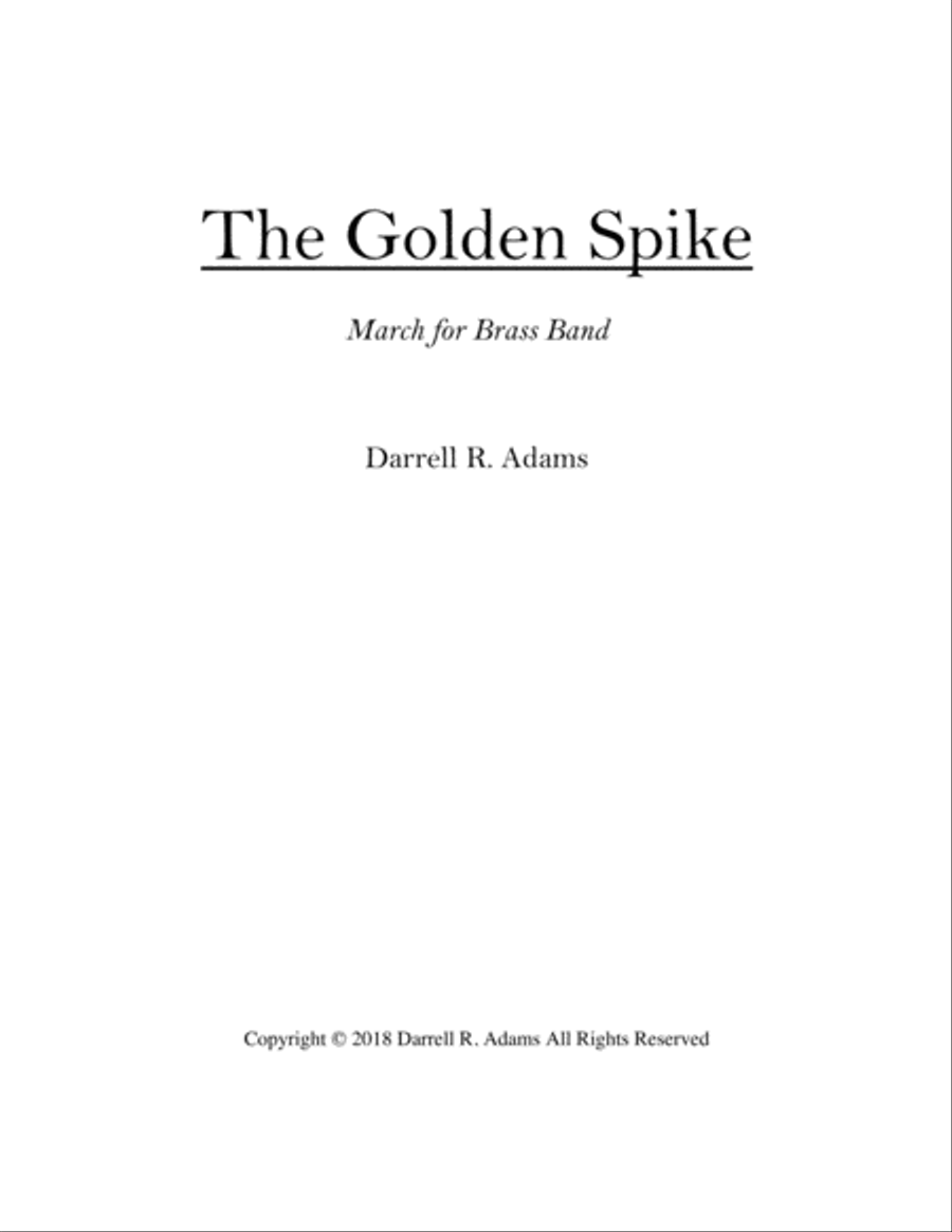 The Golden Spike (score) Marching Band scores gallery preview page 1