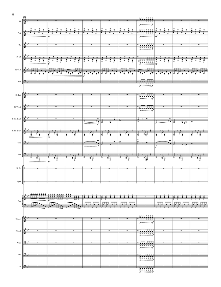 Symphony No. 1 in G Minor [1st and 3rd Mvmts.], Op. 14 Full Orchestra scores gallery preview page 4