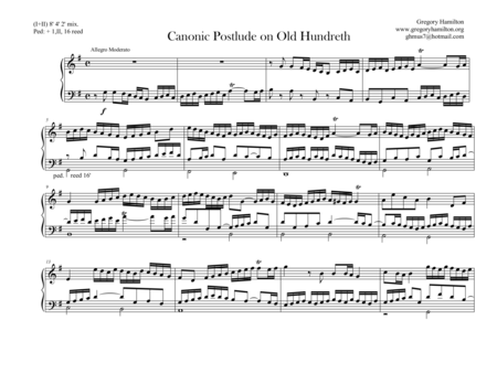Canonic postlude on "Old Hundreth"