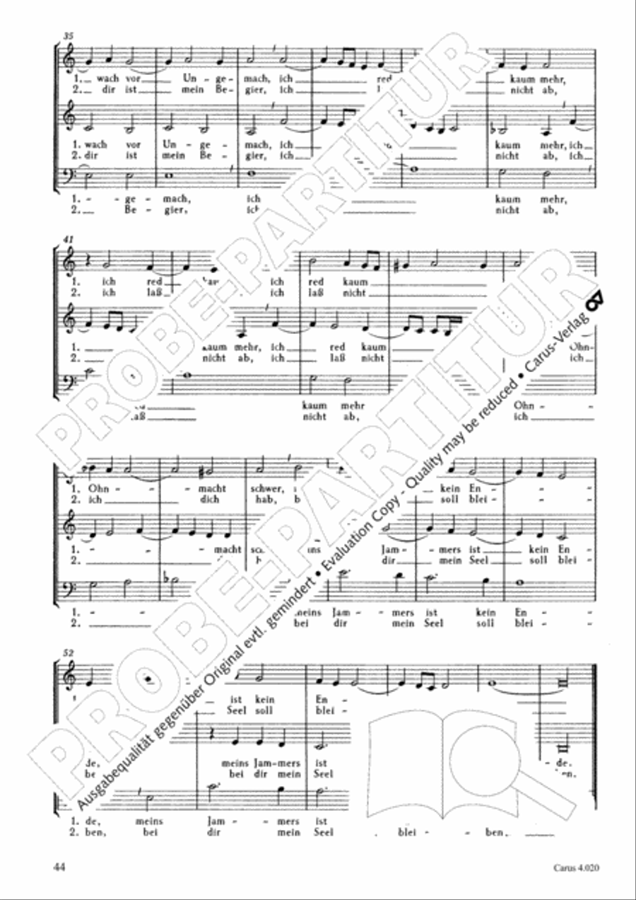 Calvisius: Tricinia. Psalmen und Motetten zu drei Stimmen Choir scores gallery preview page 45