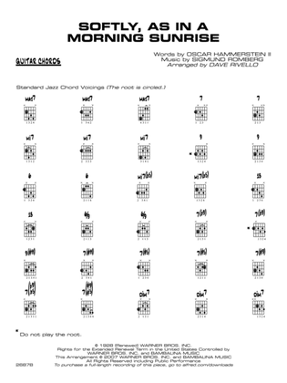 Softly, As in a Morning Sunrise: Guitar Chords