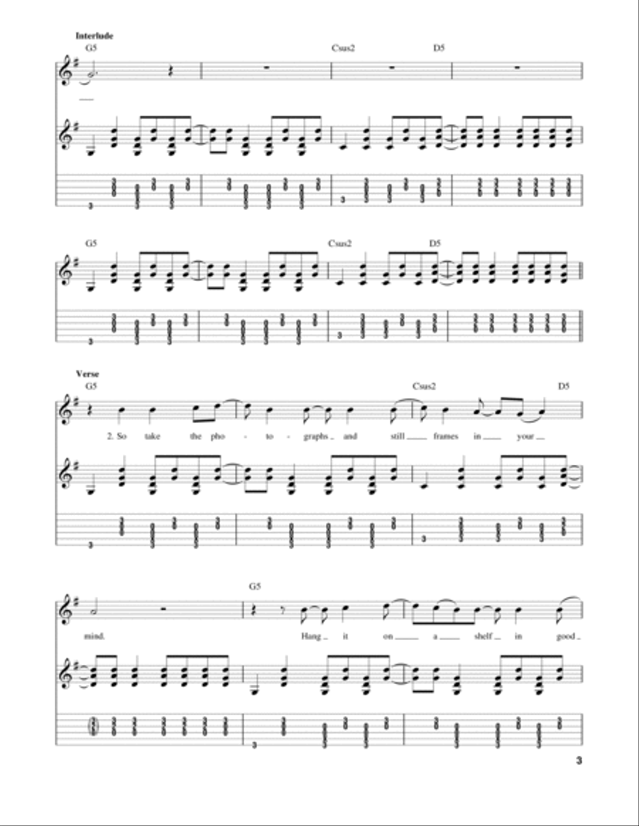 Good Riddance (Time Of Your Life) Electric Guitar scores gallery preview page 3