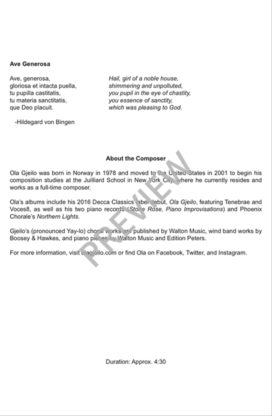 Ave Generosa (SSAA) SSAA scores gallery preview page 3