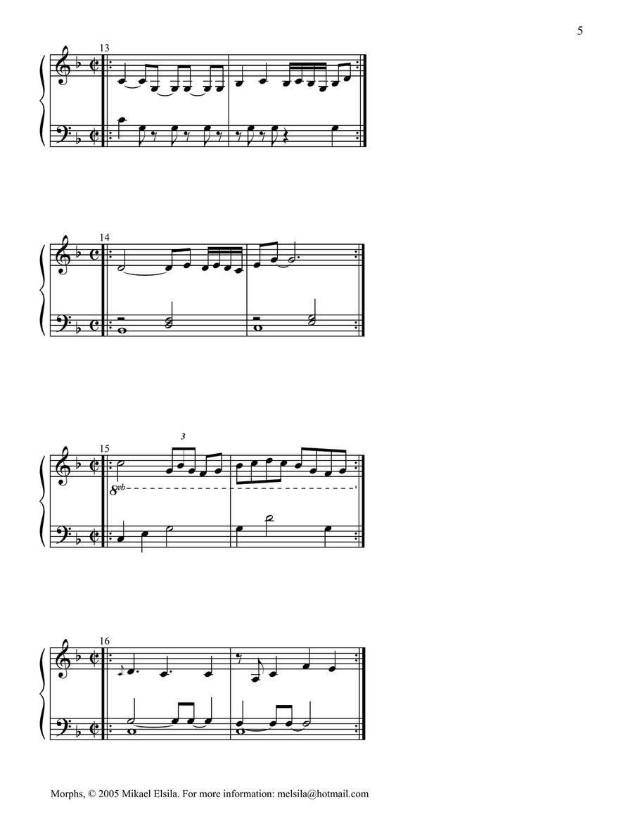 Morphs: Etudes for Improvisation Piano scores gallery preview page 5