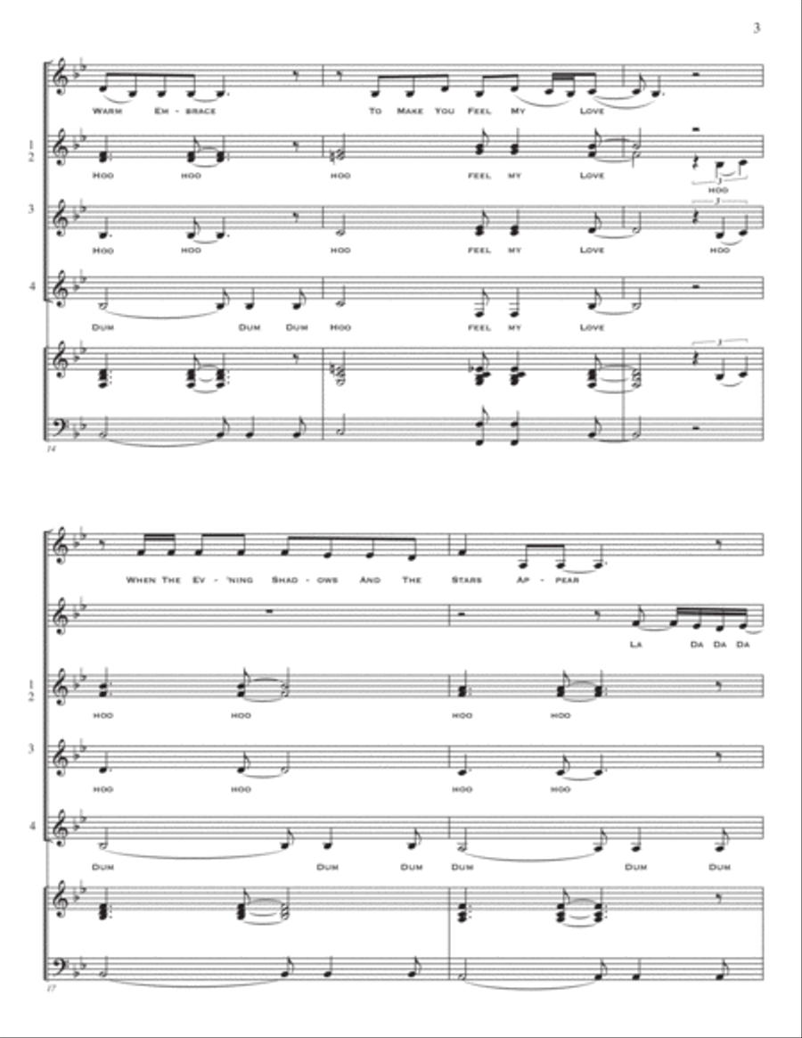 To Make You Feel My Love To Make You Feel My Love SSAA scores gallery preview page 4