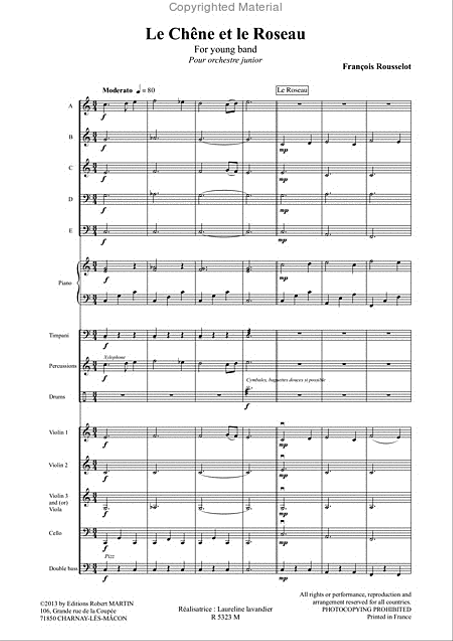le chene et le roseau Concert Band scores gallery preview page 2