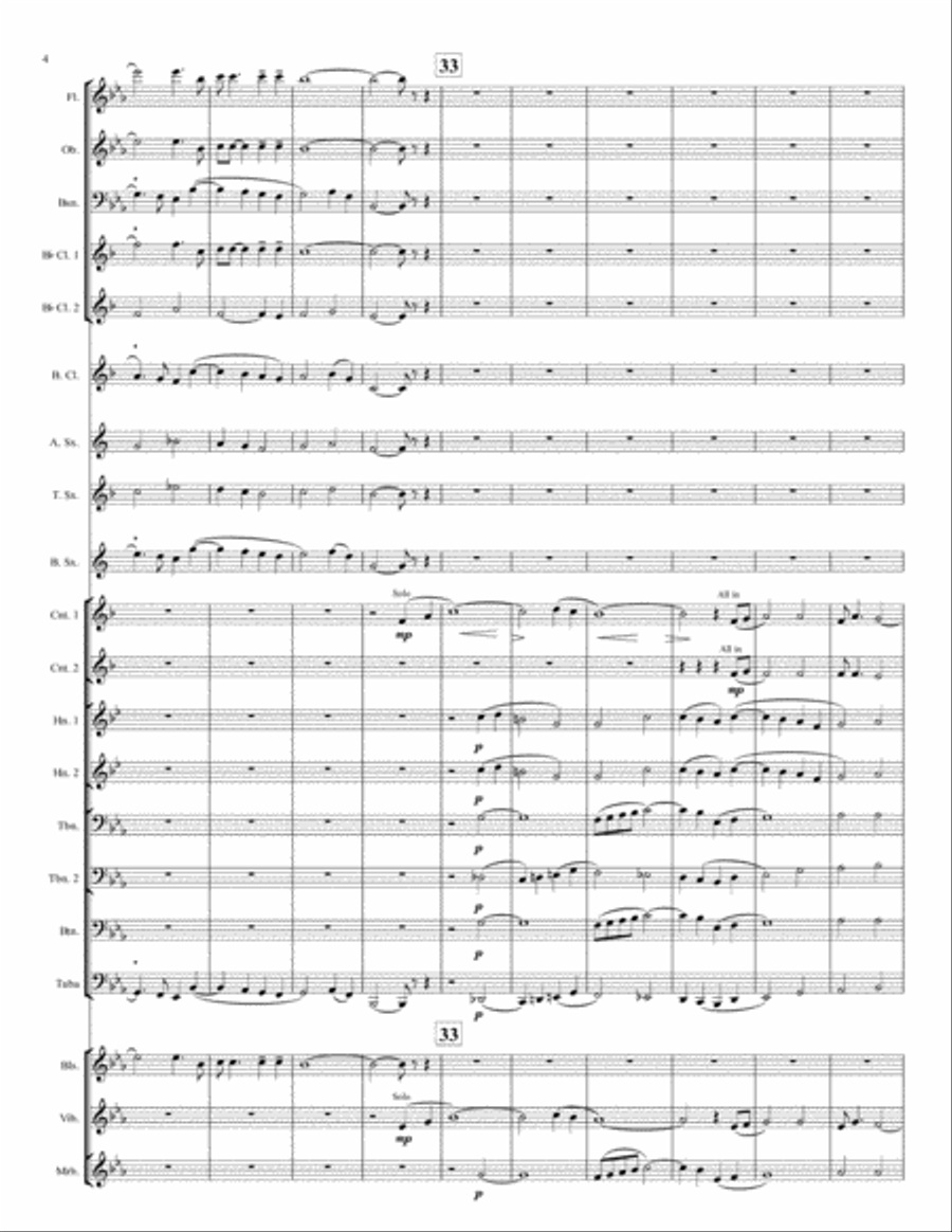 Let Us Break Bread Together Concert Band scores gallery preview page 5