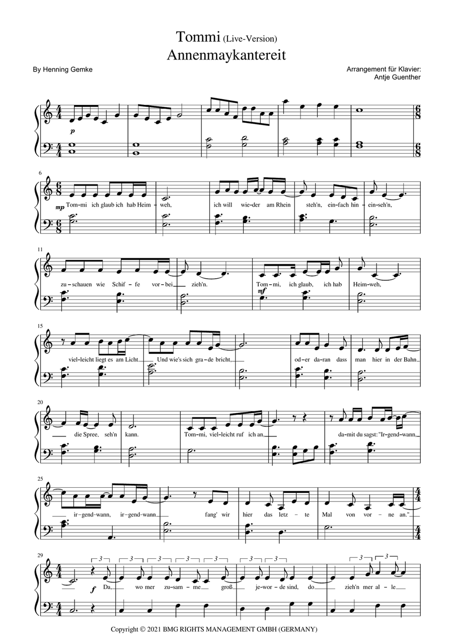 Tommi Easy Piano scores gallery preview page 1